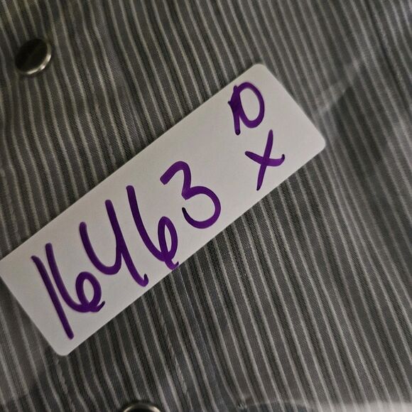 Flying R Ranchwear Pearl Snap Shirt Mens 18 35 Gray Classic Fit Western Made USA - Picture 11 of 11